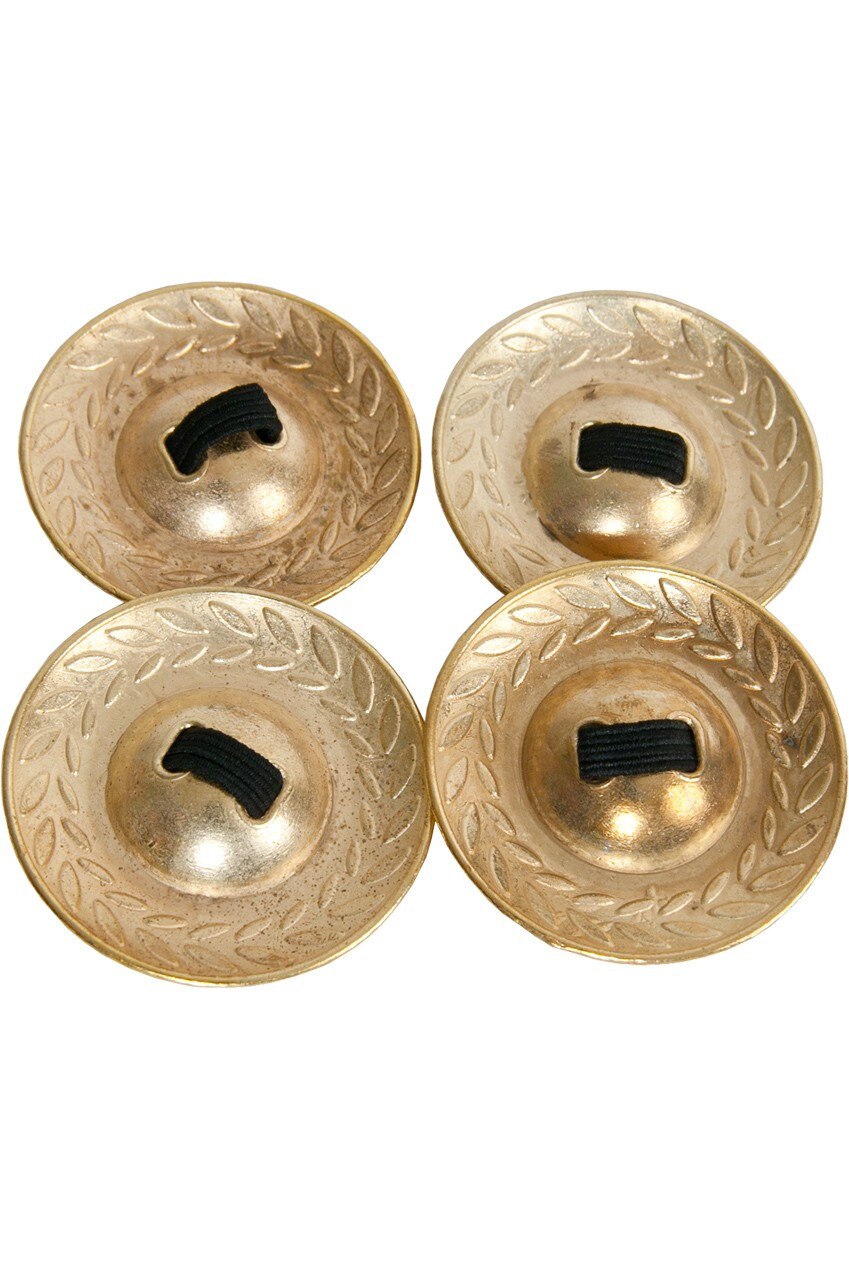 MidEast Brass Decorated Finger Cymbals 1.9' AYOTTE CUSTOM MUSICAL